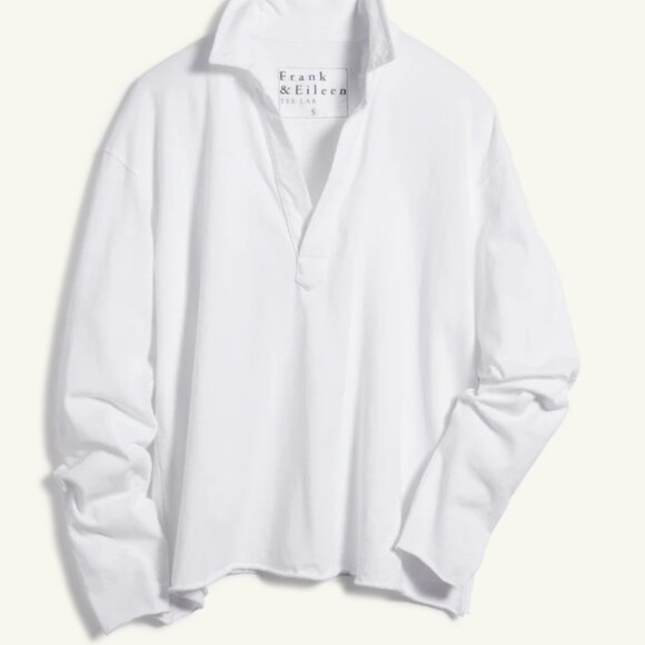Frank & Eileen NWOT Patrick Heritage Jersey Popover Henley white small - Picture 3 of 11